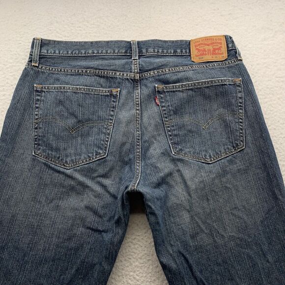 Levi's 559 Jeans Mens 36x34 Relaxed Fit Straight Leg‎ Blue Hand Sand Whiskered - Picture 4 of 11